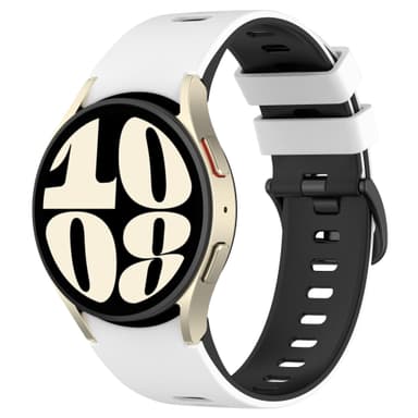 Tofarvet urrem til Samsung Galaxy Watch 4/5/6/6 Classic Hvid