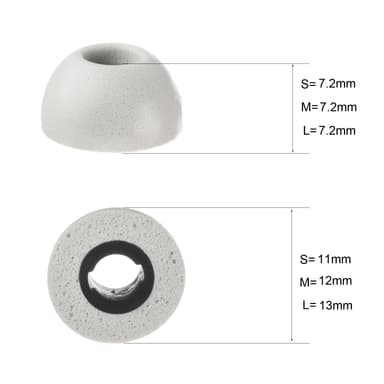 Erstatningsørespidser med Memory Foam til Samsung Galaxy Buds Pro Grå