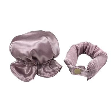1-sæt Satin Heatless Hair Curler Lyserød
