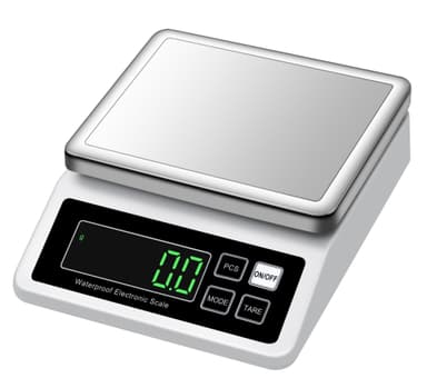 Elektronisk digital vægt Hvid 10 kg/0,1 g