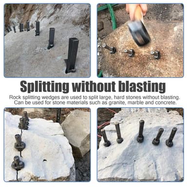 Stenkile til stenspaltning 18 mm 5-pak