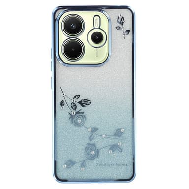 SKALO Xiaomi Redmi Note 14 4G KADEM Glitter Cover - Blå
