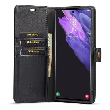 DG MING Samsung S25 Ultra 2-i-1 Magnet Flip Cover - Sort