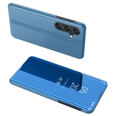 SKALO Samsung S25+ Clear View Flip Cover - Blå
