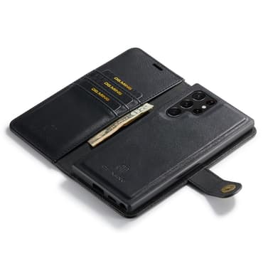 DG MING Samsung S25 Ultra 2-i-1 Magnet Flip Cover - Sort