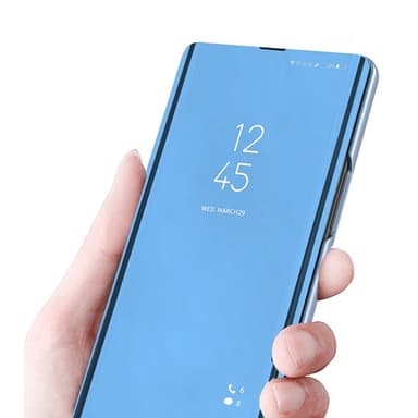 SKALO Samsung S25+ Clear View Flip Cover - Blå