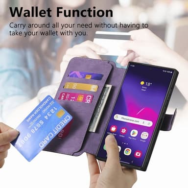 SKALO Samsung S25 Ultra CASENEO MW-03 Flip Cover - Lilla
