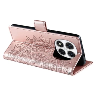 SKALO Xiaomi Redmi Note 14 Pro 5G Mandala Flip Cover - Rosa guld