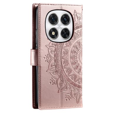SKALO Xiaomi Redmi Note 14 Pro 5G Mandala Flip Cover - Rosa guld