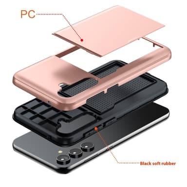 SKALO Samsung S25+ Armor Kortholder Cover - Grøn