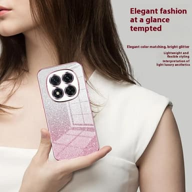 SKALO Xiaomi Redmi Note 14 Pro 5G Electroplating Glitter Cover - Guld