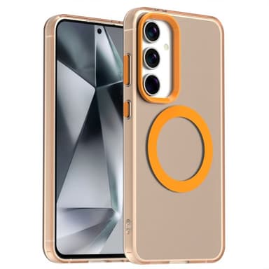 SKALO Samsung S25 Candy Series Hybrid Cover - Orange