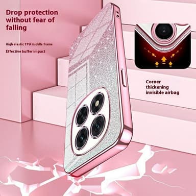 SKALO Xiaomi Redmi Note 14 Pro 5G Electroplating Glitter Cover - Guld