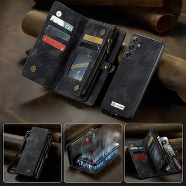 CaseMe Samsung S25 008 BIg Wallet 2in1 Magnet Flip Cover - Sort