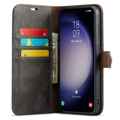 DG MING Samsung S25 2-i-1 Magnet Flip Cover - Grå