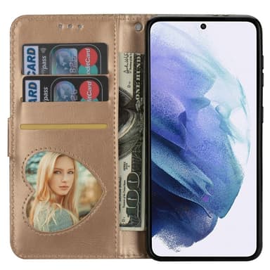 SKALO Samsung S25 Ultra Glitter Lynlås Flip Cover - Guld