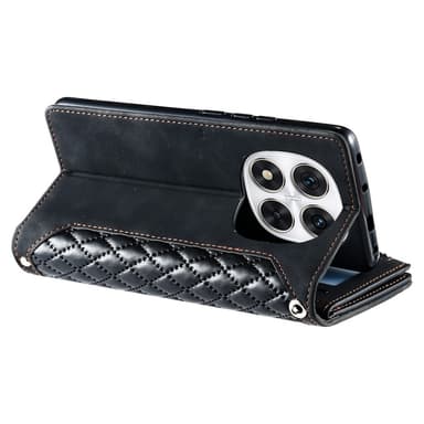 SKALO Xiaomi Redmi Note 14 Pro 5G Style 005 Big Wallet Quiltat Flip Cover - Sort