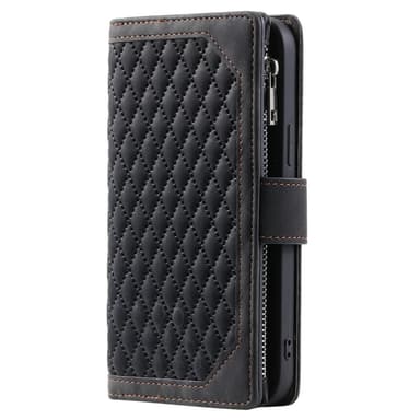 SKALO Xiaomi Redmi Note 14 Pro 5G Style 005 Big Wallet Quiltat Flip Cover - Sort