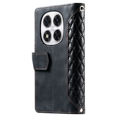 SKALO Xiaomi Redmi Note 14 Pro 5G Style 005 Big Wallet Quiltat Flip Cover - Sort