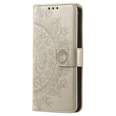 SKALO Xiaomi Redmi Note 14 Pro 5G Mandala Flip Cover - Guld