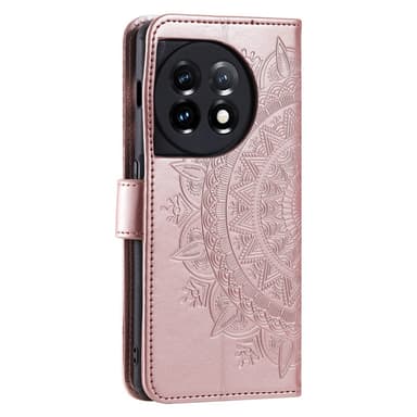 SKALO OnePlus 13R Mandala Flip Cover - Rosa guld