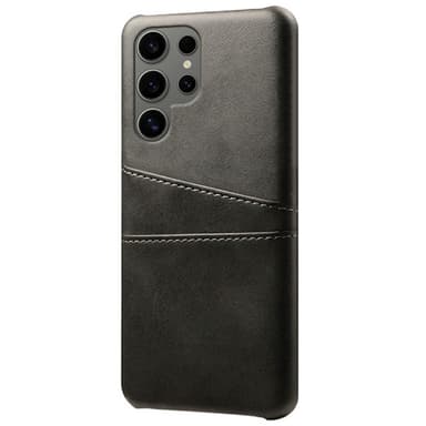 SKALO Samsung S25 Ultra PU-Læder Kortholder Cover - Sort