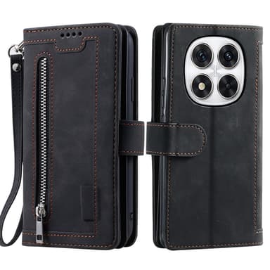SKALO Xiaomi Redmi Note 14 Pro 5G Big Wallet 9-LOMMER Flip Cover - Sort