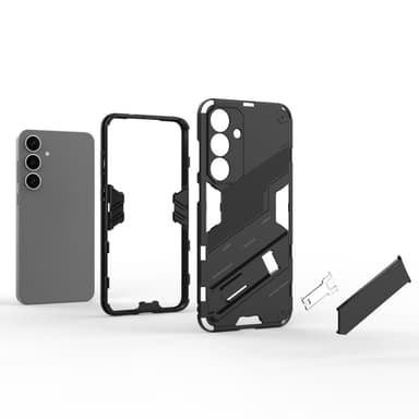 SKALO Samsung S25 Armor Hybrid Punk Cover - Sort