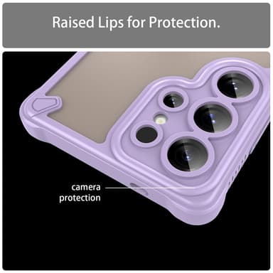 SKALO Samsung S25 Ultra Armor Hybrid Frosted Cover - Lilla