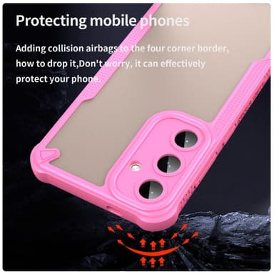 SKALO Samsung S25+ Armor Hybrid Frosted Cover - Pink