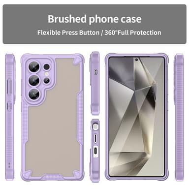 SKALO Samsung S25 Ultra Armor Hybrid Frosted Cover - Lilla