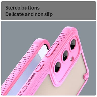 SKALO Samsung S25+ Armor Hybrid Frosted Cover - Pink