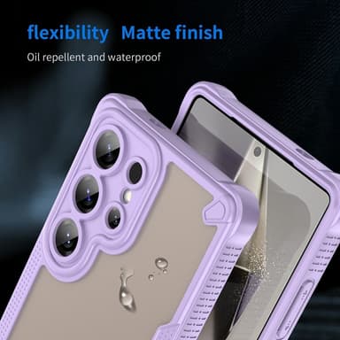 SKALO Samsung S25 Ultra Armor Hybrid Frosted Cover - Lilla