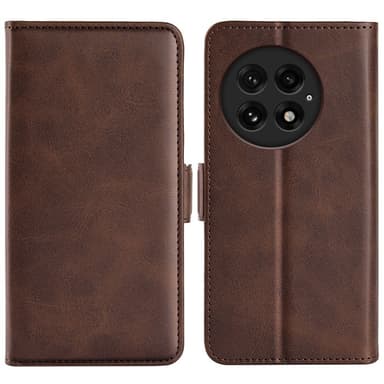 SKALO OnePlus 13 Premium ID Flip Cover - Brun