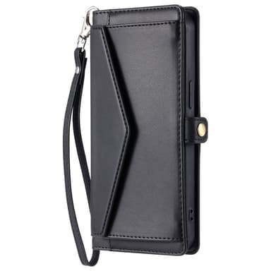 SKALO Xiaomi Redmi Note 14 5G PU-Læder Envelope Flip Cover - Sort