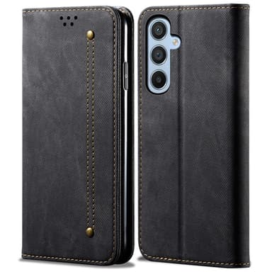SKALO Samsung S25 Jeans Flip Cover - Sort
