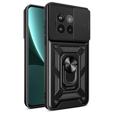 SKALO OnePlus 13R Armor Metallring Kameraslider Cover - Sort