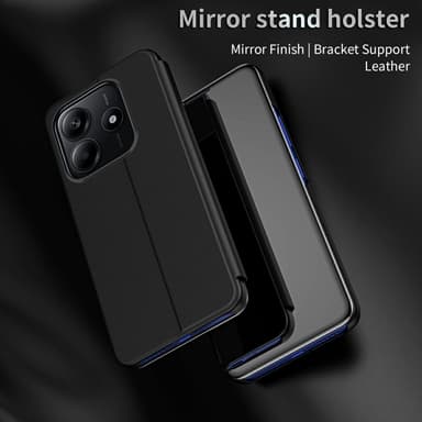 SKALO Xiaomi Redmi Note 14 5G Clear View Flip Cover - Rosa guld