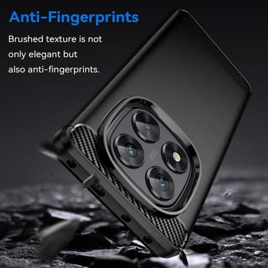 SKALO Xiaomi Redmi Note 14 Pro 5G Armor Carbon Cover - Sort