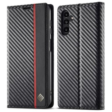 SKALO Samsung S25+ LC.IMEEKE Carbon Fiber Flip Cover - Sort