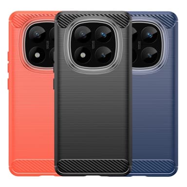 SKALO Xiaomi Redmi Note 14 Pro 5G Armor Carbon Cover - Sort