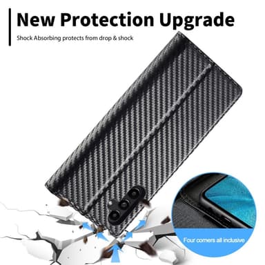 SKALO Samsung S25+ LC.IMEEKE Carbon Fiber Flip Cover - Sort