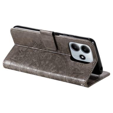 SKALO Xiaomi Redmi Note 14 4G Mandala Flip Cover - Grå