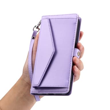 SKALO Xiaomi Redmi Note 14 4G PU-Læder Kuvert Flip Cover - Lilla