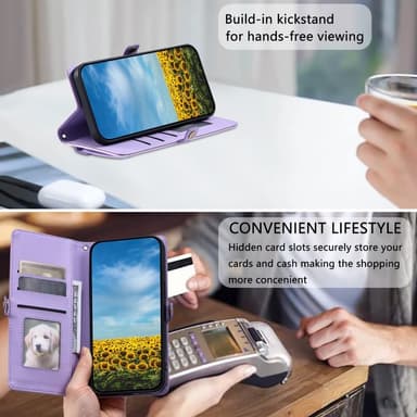SKALO Xiaomi Redmi Note 14 4G PU-Læder Kuvert Flip Cover - Lilla