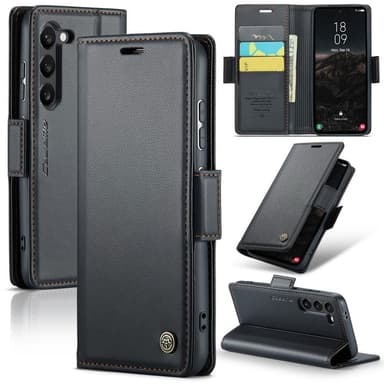 CaseMe Samsung S25 023 Series PU-Läder Flip Cover - Sort