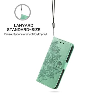 SKALO Motorola Moto G15 4G Mandala Flip Cover - Turkis