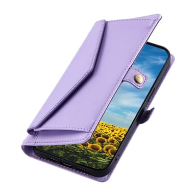 SKALO Xiaomi Redmi Note 14 4G PU-Læder Kuvert Flip Cover - Lilla
