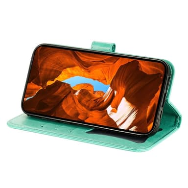 SKALO Motorola Moto G15 4G Mandala Flip Cover - Turkis