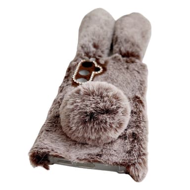 SKALO Samsung S25 3D Fluffy Bunny Cover - Hvid